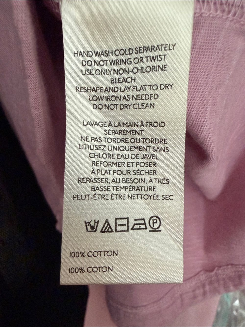 Free peopleWomen's Pink Long-Sleeve Henley Top with Lace Trim size large - Picture 5 of 5